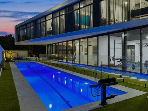 Pool lights and downlights on a new home build in northern NSW